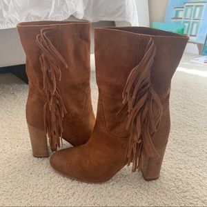 Free People Wild Rose Slouch Fringe Boot